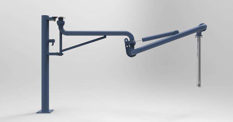 線之間傳輸液體介質(zhì)的活動設(shè)備，以取代老式的軟管連接，鋁垂(1)